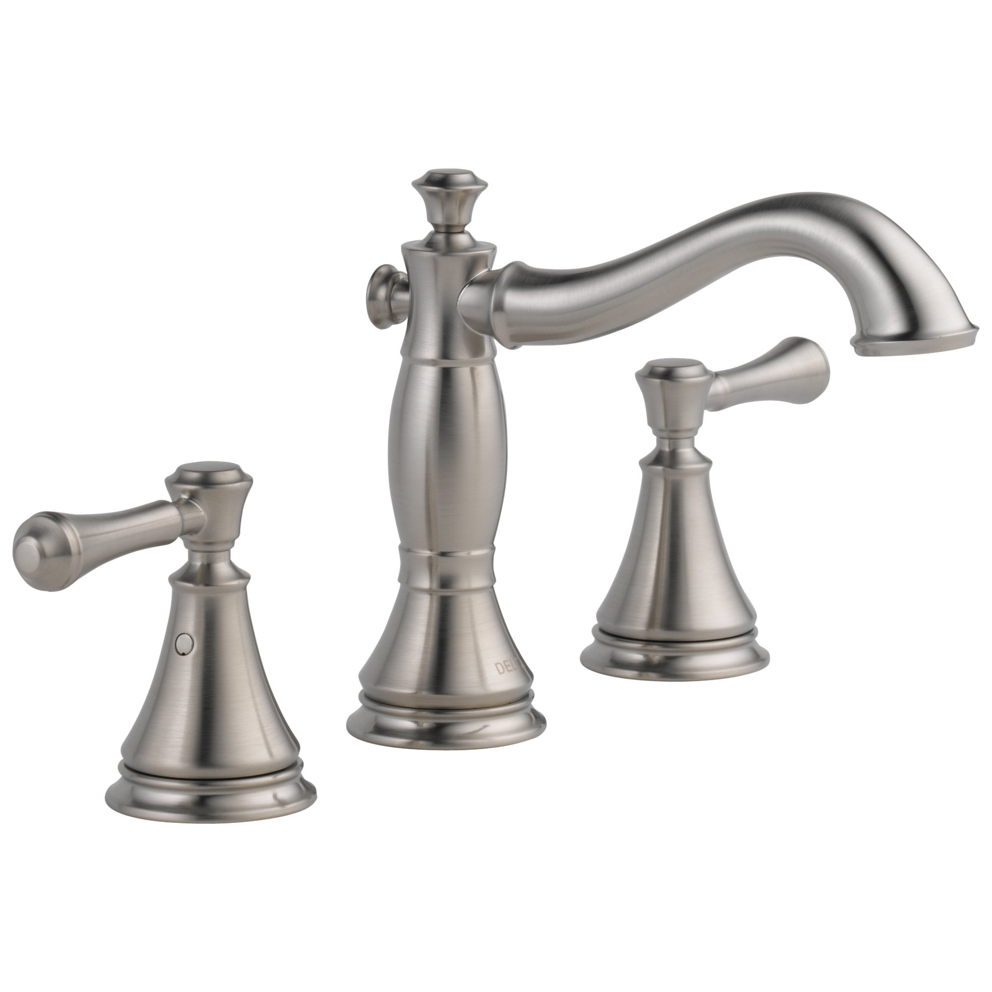 洗えるFIuid Back SatinTブラウス ジェイドグレー Size４ Delta Cassidy Brushed Nickel Bathroom Faucet 3 Hole, 8 Inch